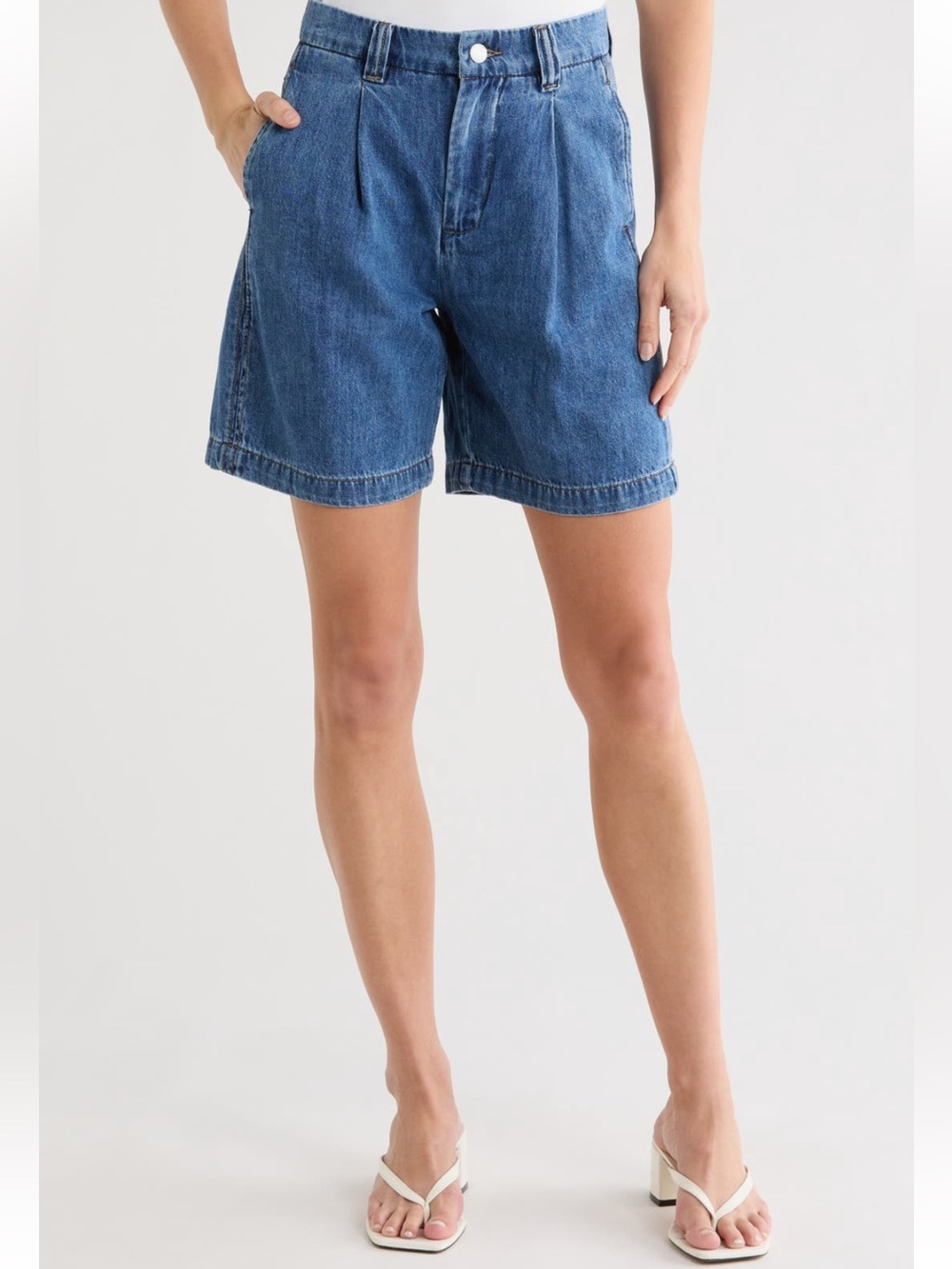 CURRENT/ELLIOTT A-line Pleated Denim Shorts Size 28